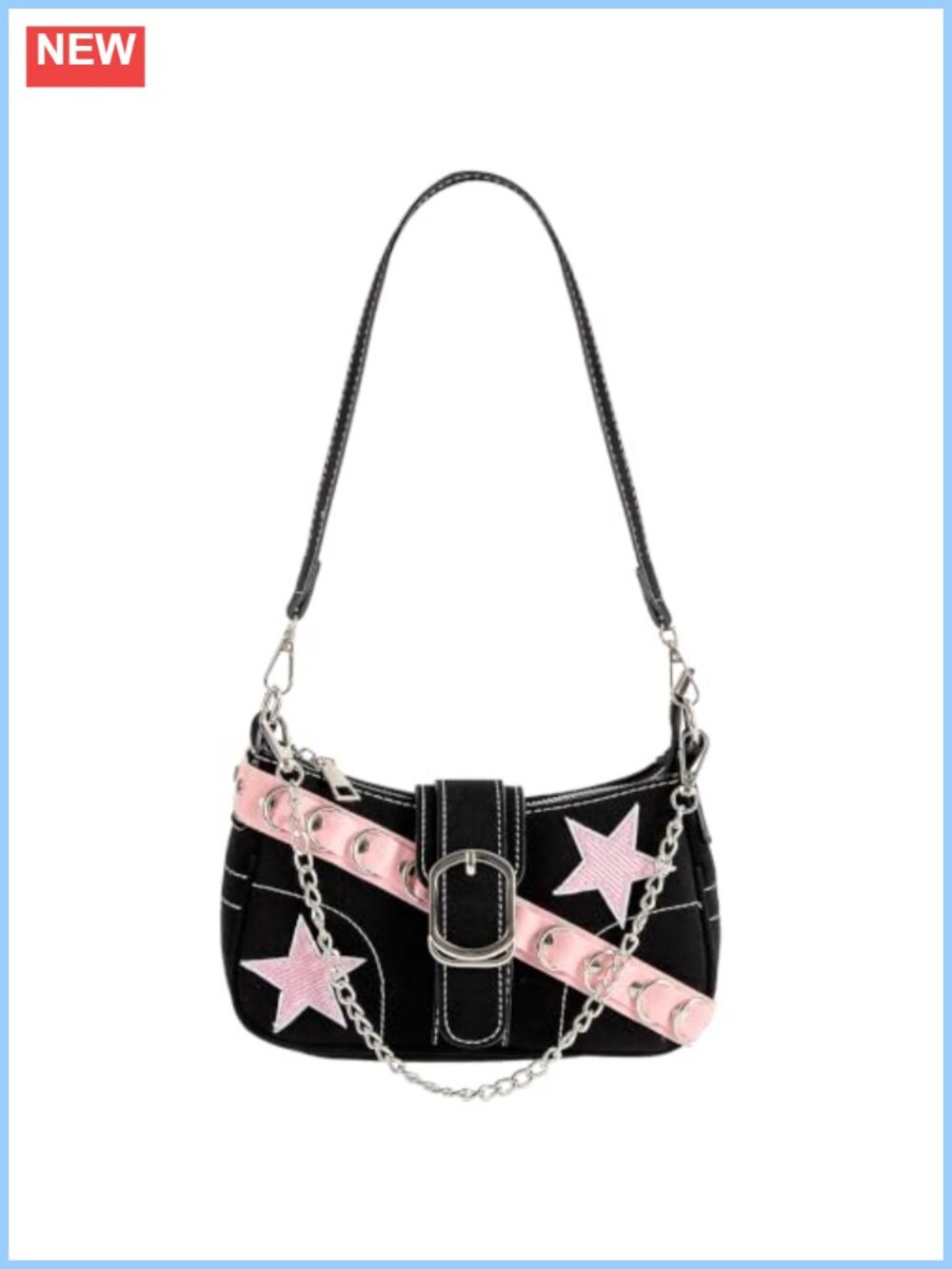 Y2K Star Mini Shoulder Bag with Chain Strap